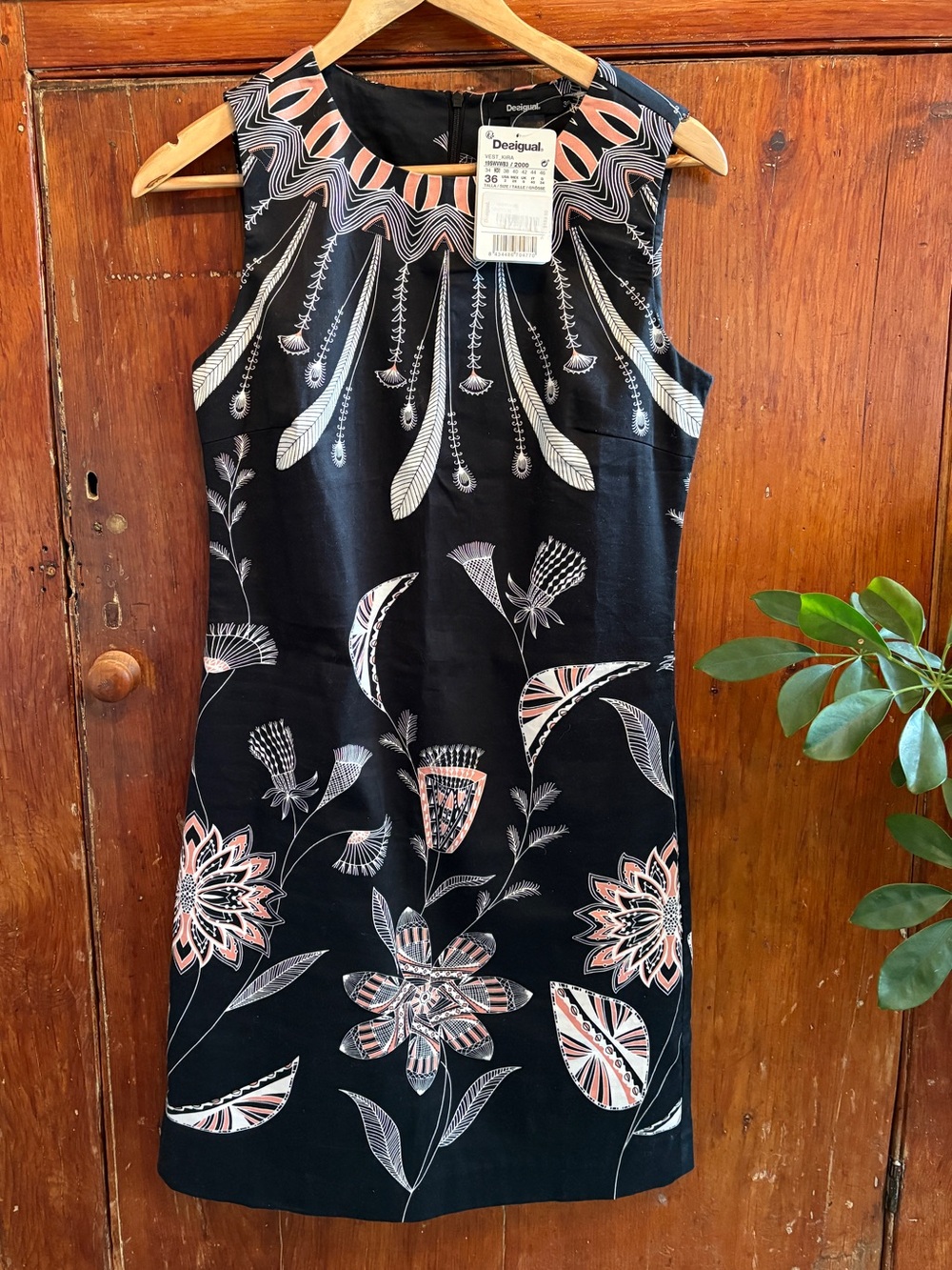 Beautiful Desigual playful pattern yet classy black dress